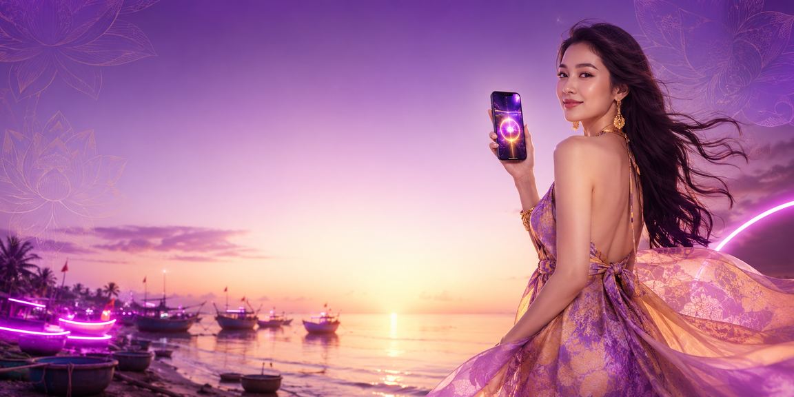 Người dùng chơi casino và xổ số qua điện thoại trên bãi biển Mũi Né